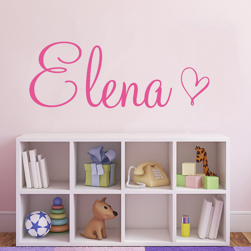 Baby Nursery Wall Mural - Art Wall Decal Simple Custom Name