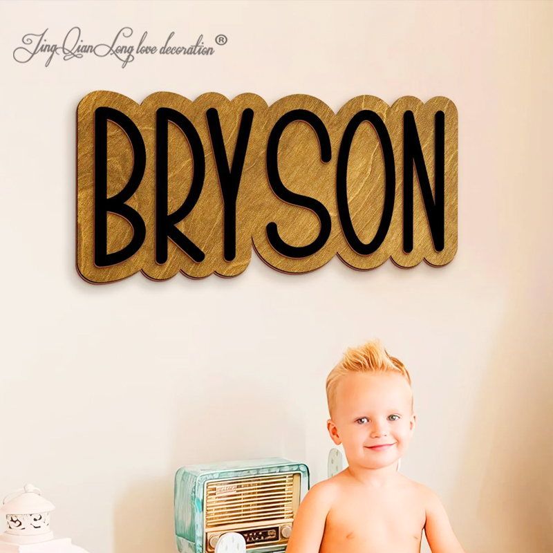 Baby Nursery Decor Boy - Custom Wood Name Sign Nursery Name