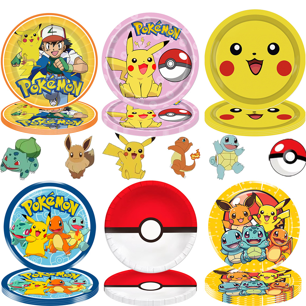 Baby Nursery Ornaments - Pokemon Birthday Party Disposable Party Plates