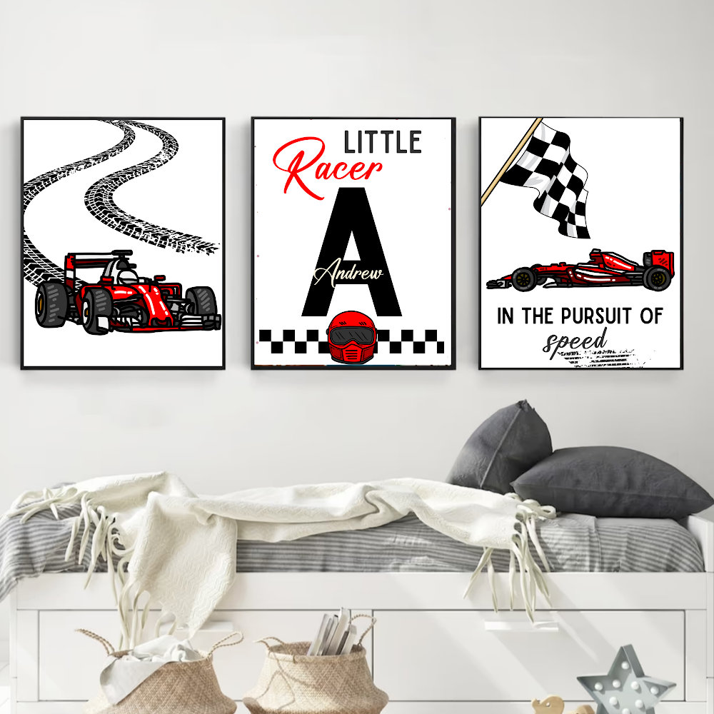 Custom Name Racing Car Nursery - đánh giá và giá Baby Nursery Decor Boy