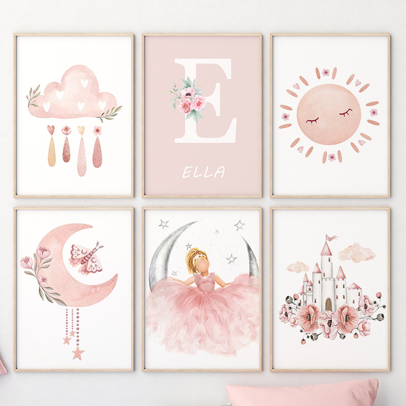 Pink Angel Girl Sun Moon Cloud - đánh giá và giá Baby Nursery Ornaments