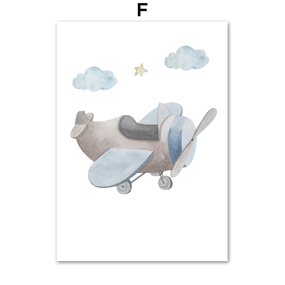 Cartoon Blue Helicopter Plane  - đánh giá và giá Baby Nursery Mirror