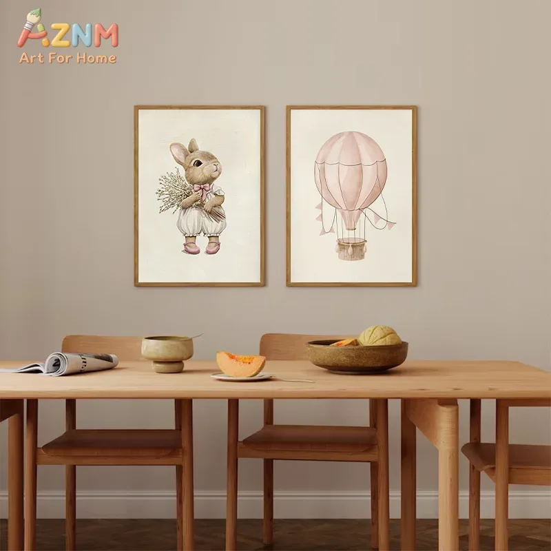 AZNM Boho Bunny Hot Air Balloo - đánh giá và giá Baby Nursery Vintage