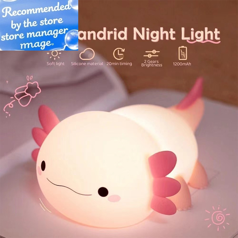 Cute Axolotl Night Light Silic - đánh giá và giá Baby Nursery Pink
