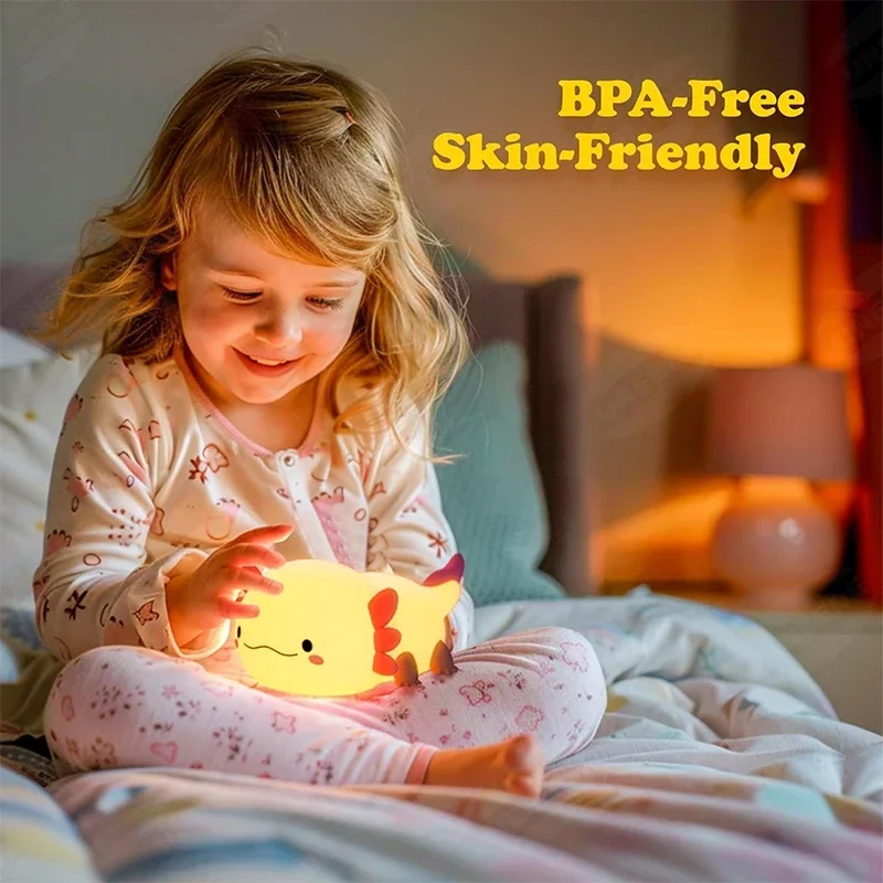 Cute Axolotl Night Light Silic - đánh giá và giá Baby Nursery Pink
