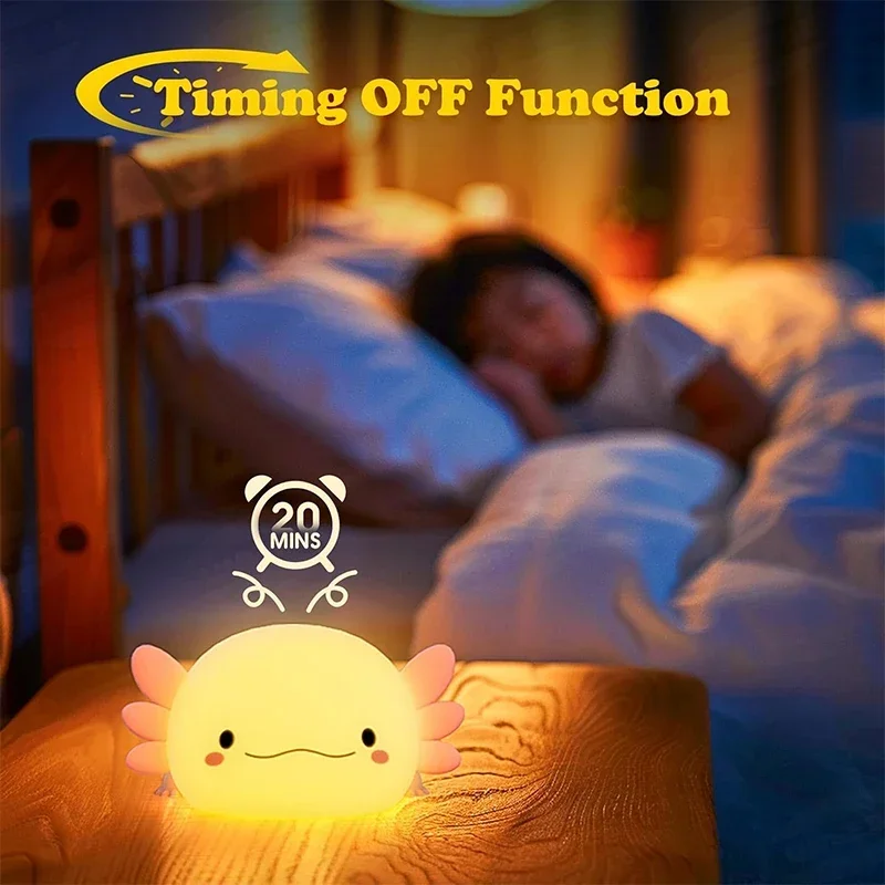 Cute Axolotl Night Light Silic - đánh giá và giá Baby Nursery Pink
