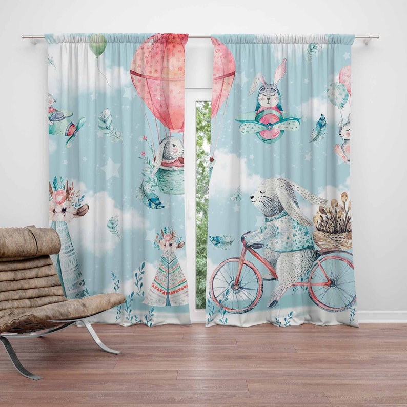 Little Bunny Nursery Curtain K - đánh giá và giá Baby Nursery Blackout Curtains
