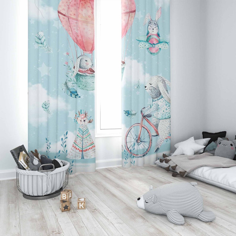 Little Bunny Nursery Curtain K - đánh giá và giá Baby Nursery Blackout Curtains