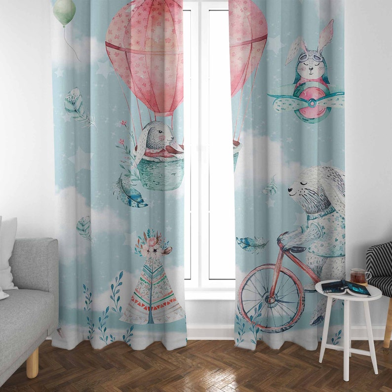 Little Bunny Nursery Curtain K - đánh giá và giá Baby Nursery Blackout Curtains