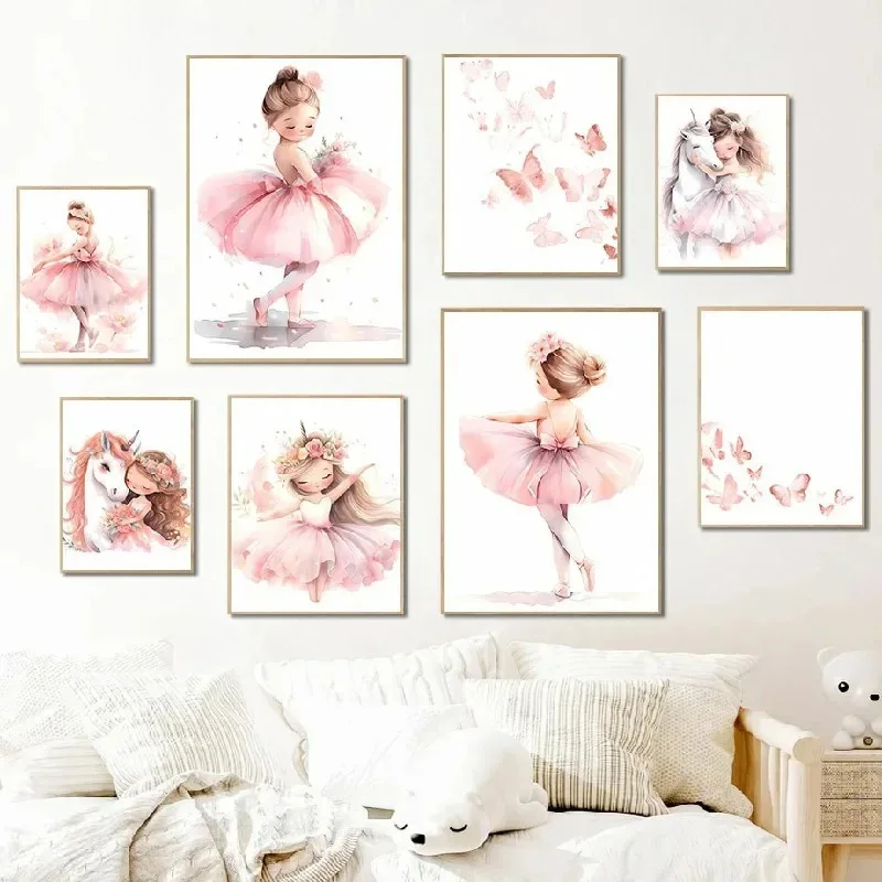 Pink Ballerina Girl Unicorn Bu - đánh giá và giá Baby Nursery Pink