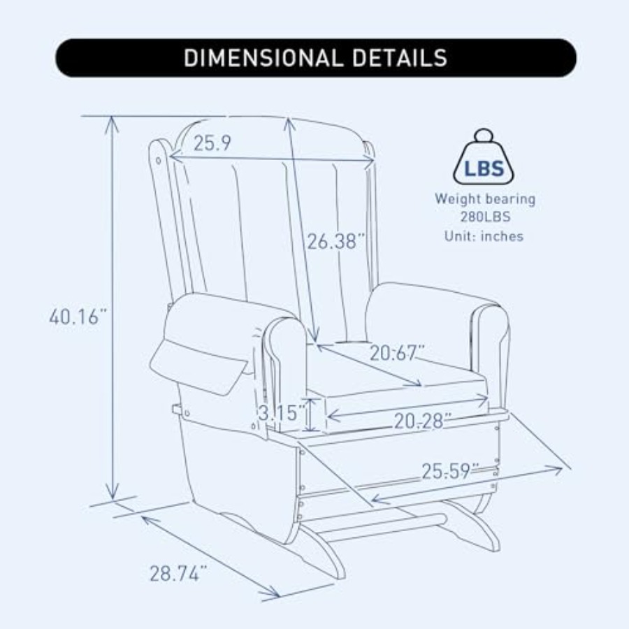 SafeRocker Standard Glider Roc - đánh giá và giá Baby Nursery Glider Chair