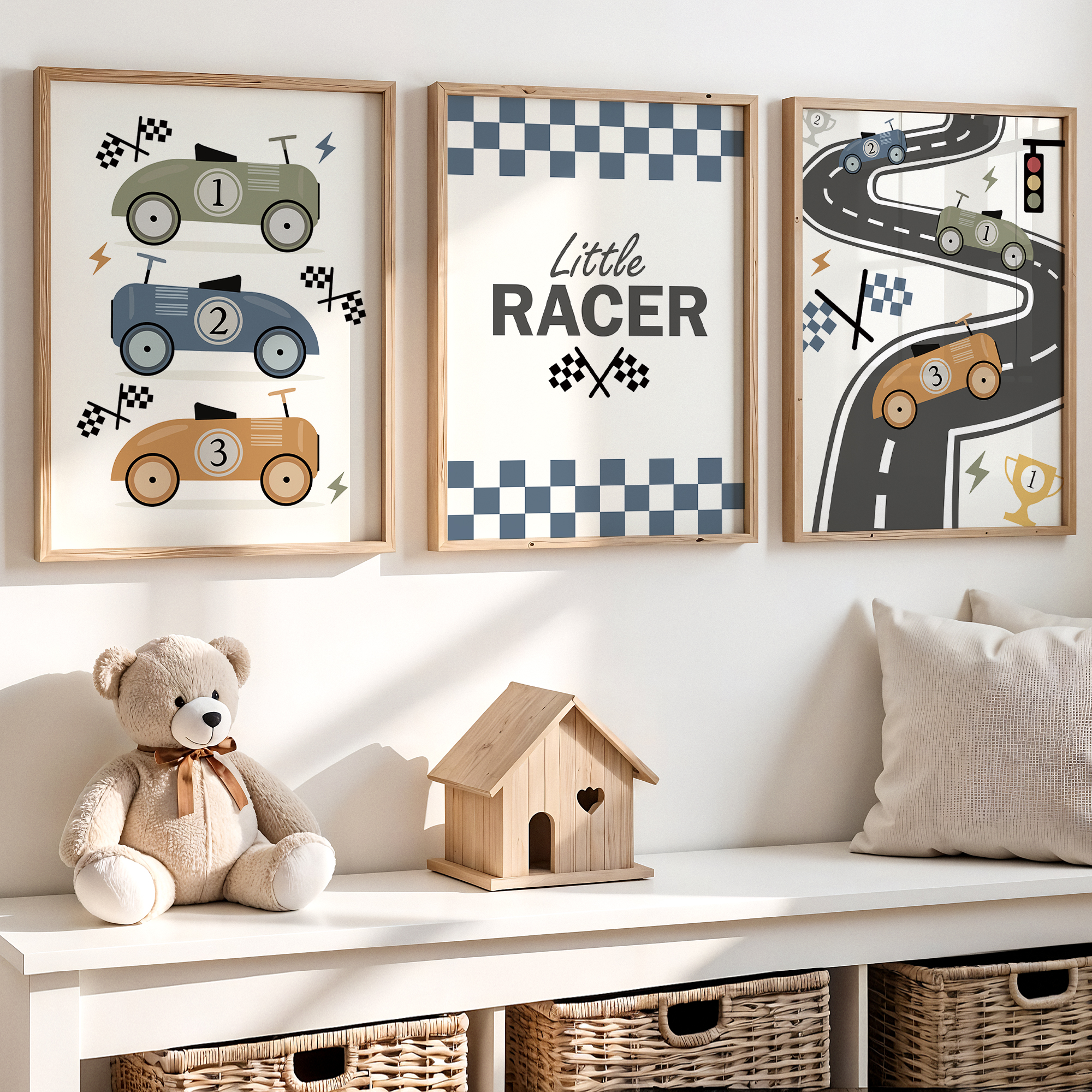 3pcs Minimalist,Cartoon Car Ra - đánh giá và giá Baby Nursery Decor Boy