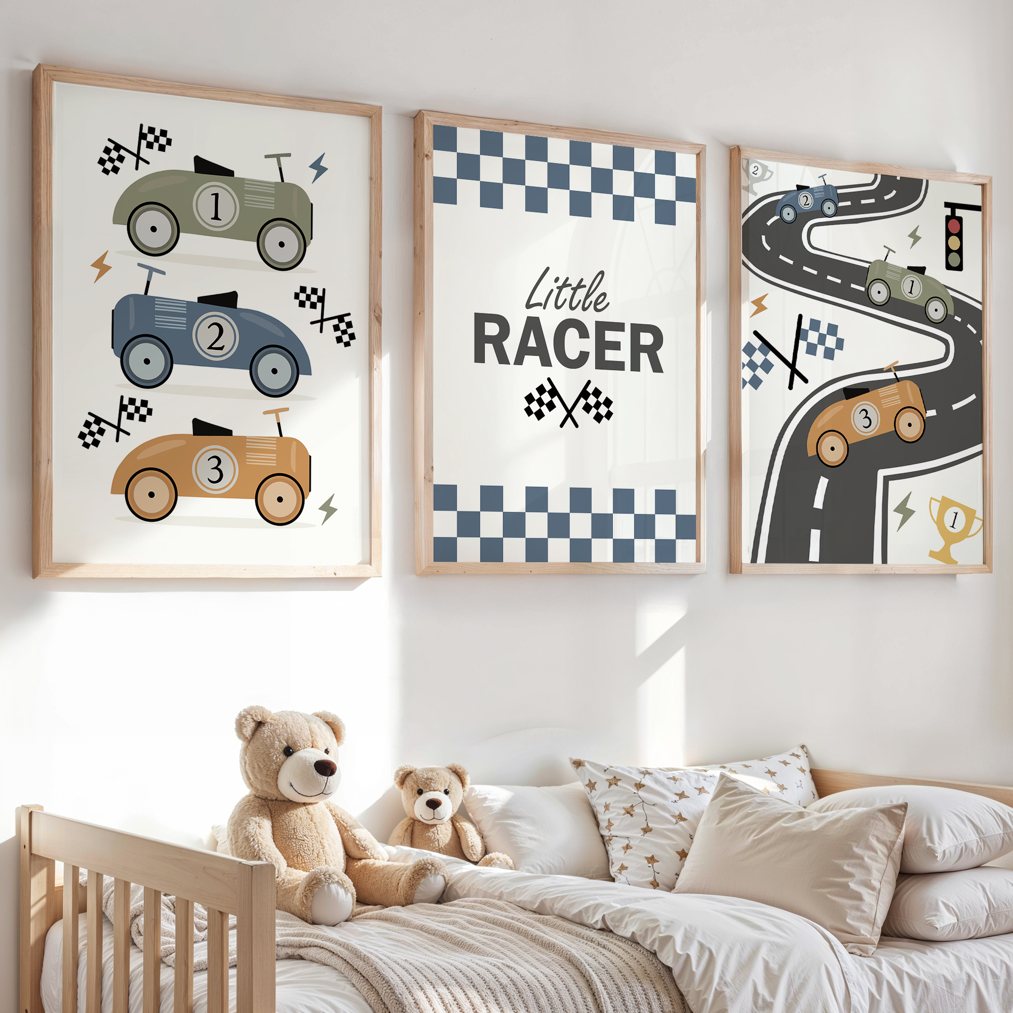 3pcs Minimalist,Cartoon Car Ra - đánh giá và giá Baby Nursery Decor Boy