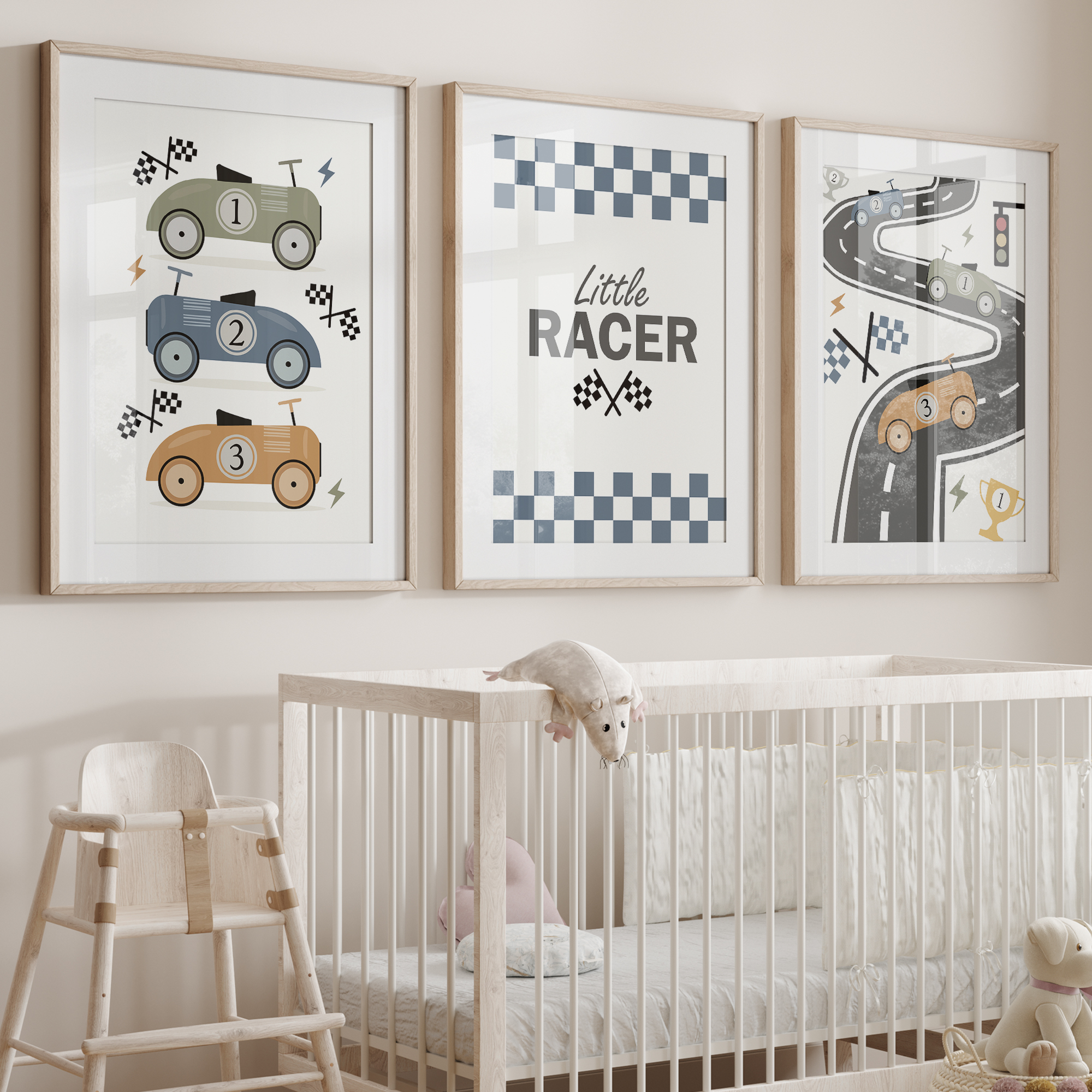 3pcs Minimalist,Cartoon Car Ra - đánh giá và giá Baby Nursery Decor Boy