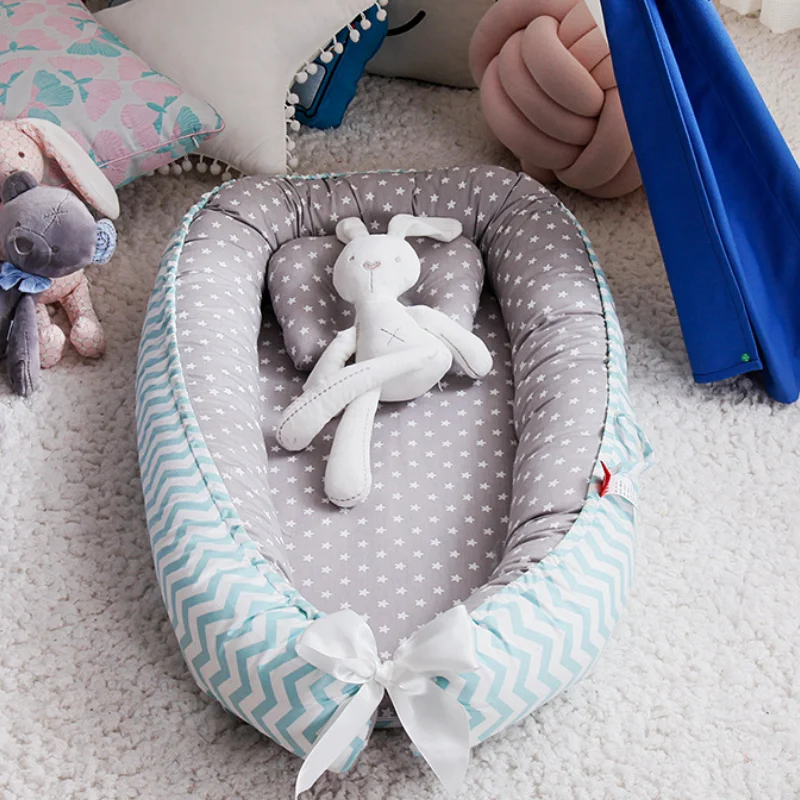 85*50cm Baby Nest Bed with Pil - đánh giá và giá Baby Nursery Cushion