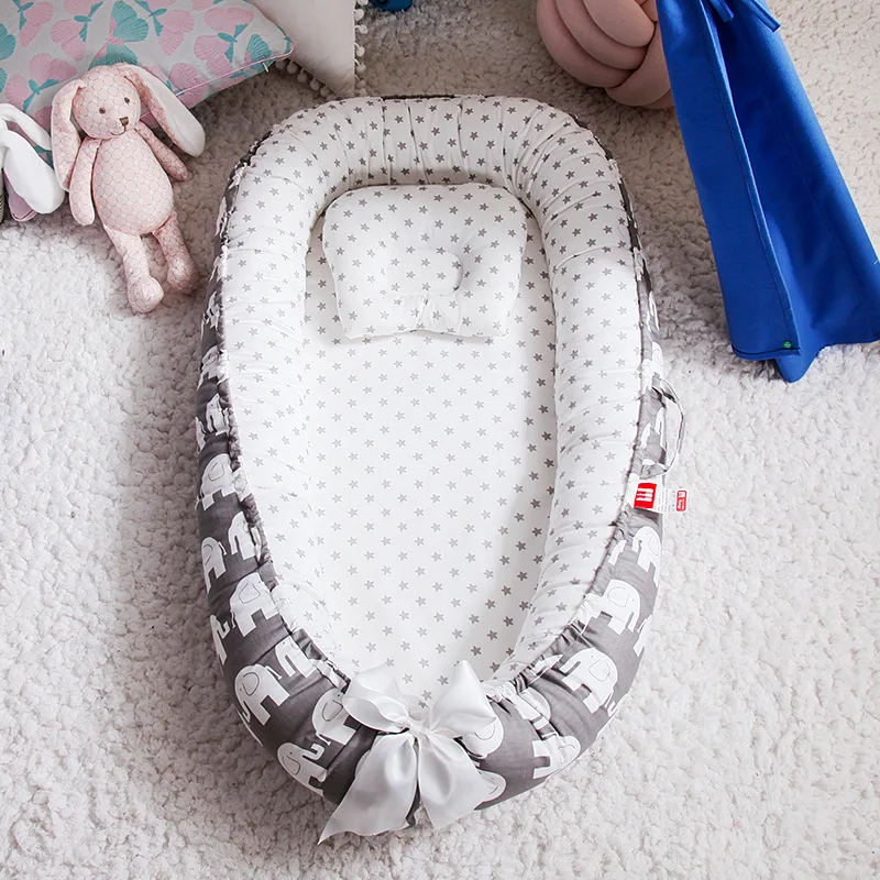 85*50cm Baby Nest Bed with Pil - đánh giá và giá Baby Nursery Cushion