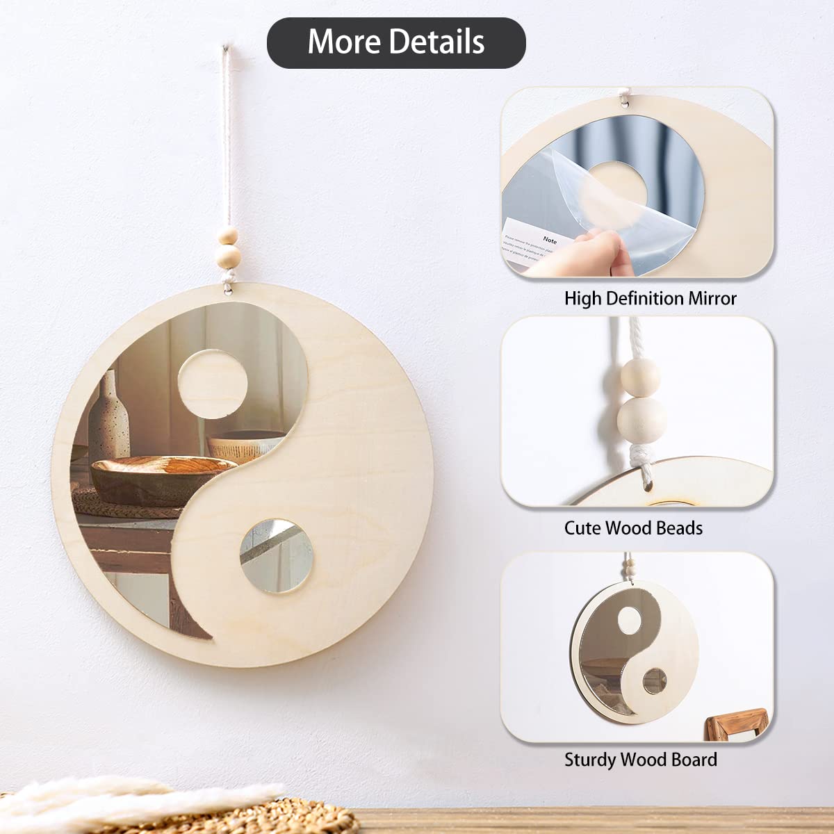 Wooden Mirror Home Decor Boho  - đánh giá và giá Baby Nursery Mirror