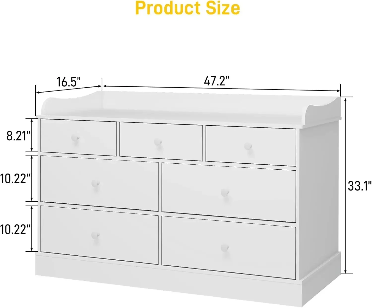 Kids Dresser Cabinet with 7 Dr - đánh giá và giá Baby Nursery Chest Of Drawers