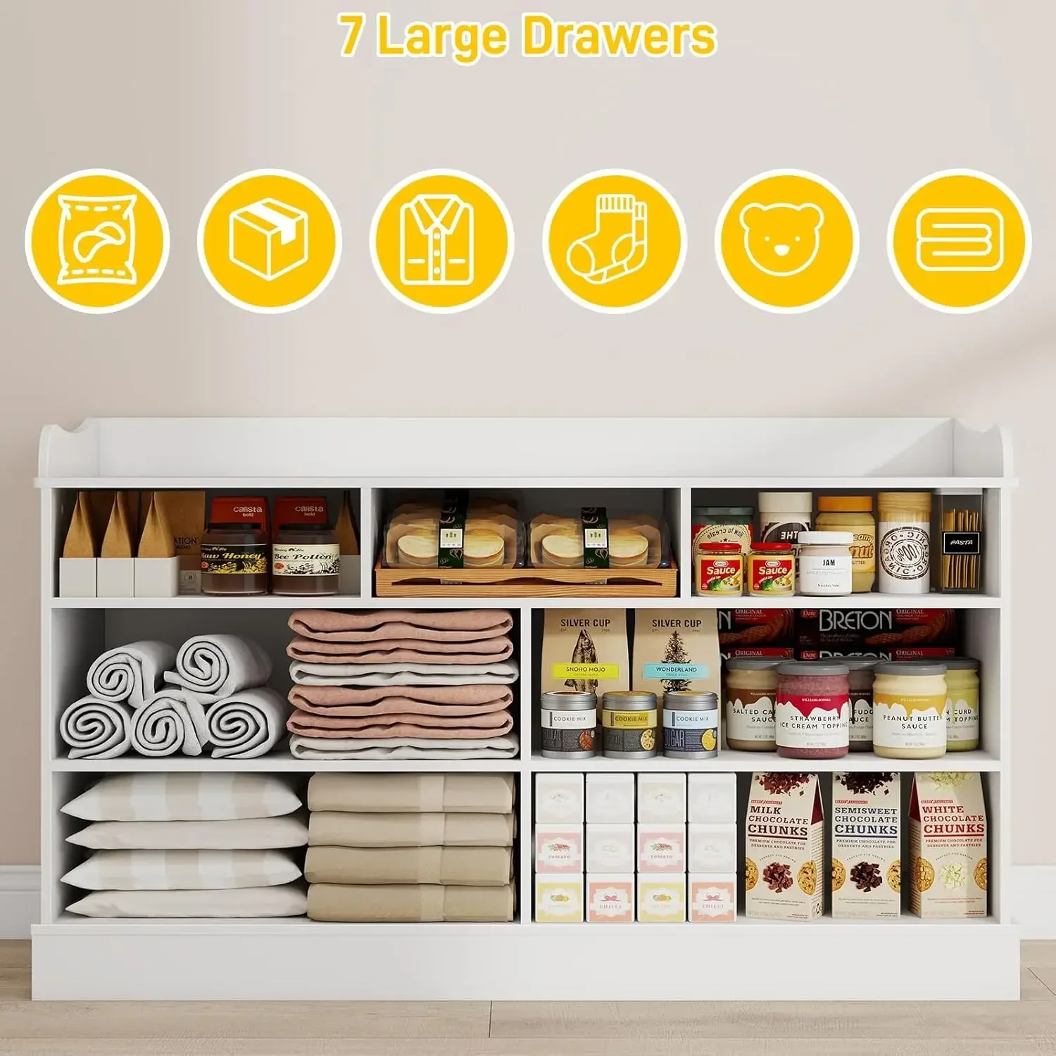 Kids Dresser Cabinet with 7 Dr - đánh giá và giá Baby Nursery Chest Of Drawers