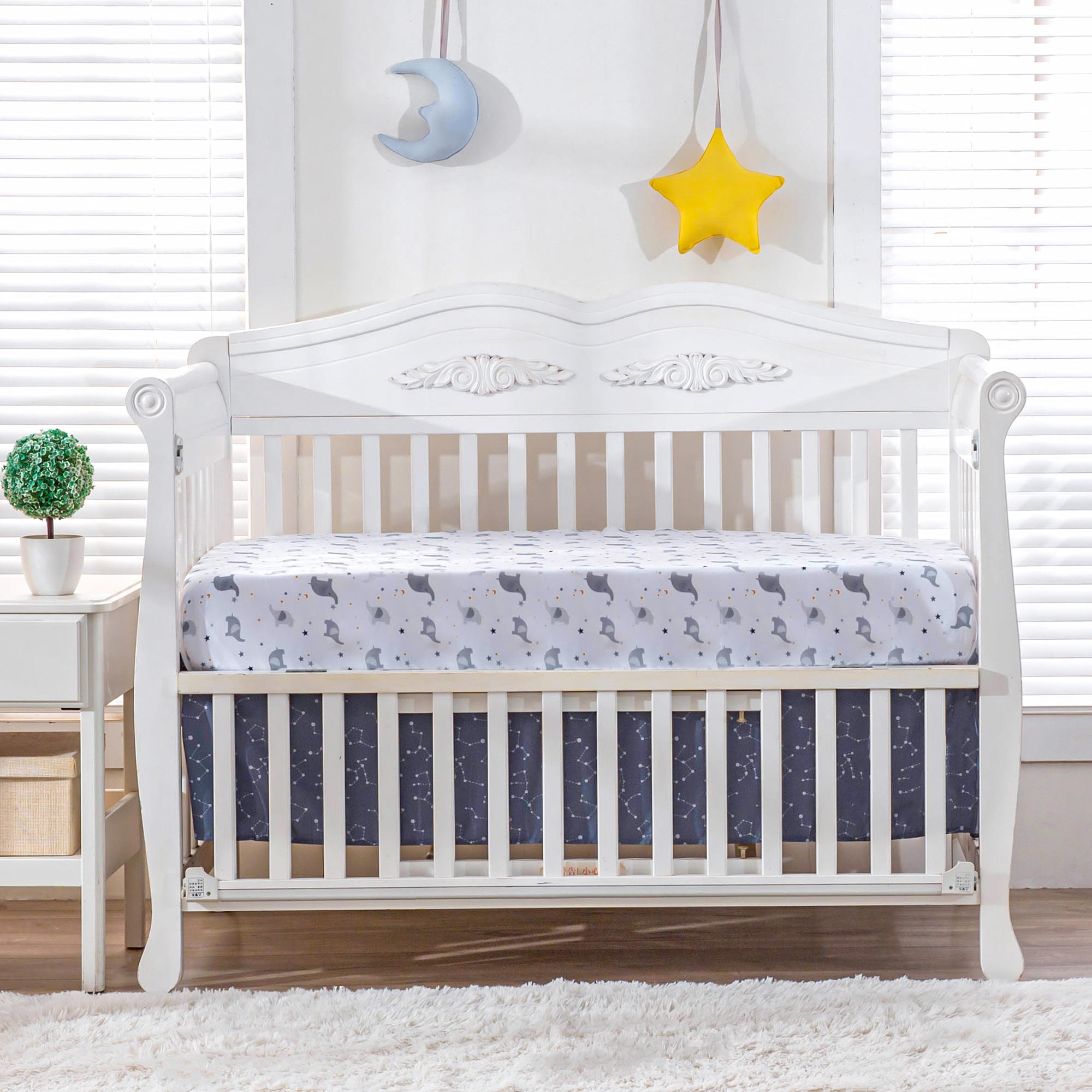 3Pcs Cosmic theme newborn Crib - đánh giá và giá Baby Nursery Themes Girl