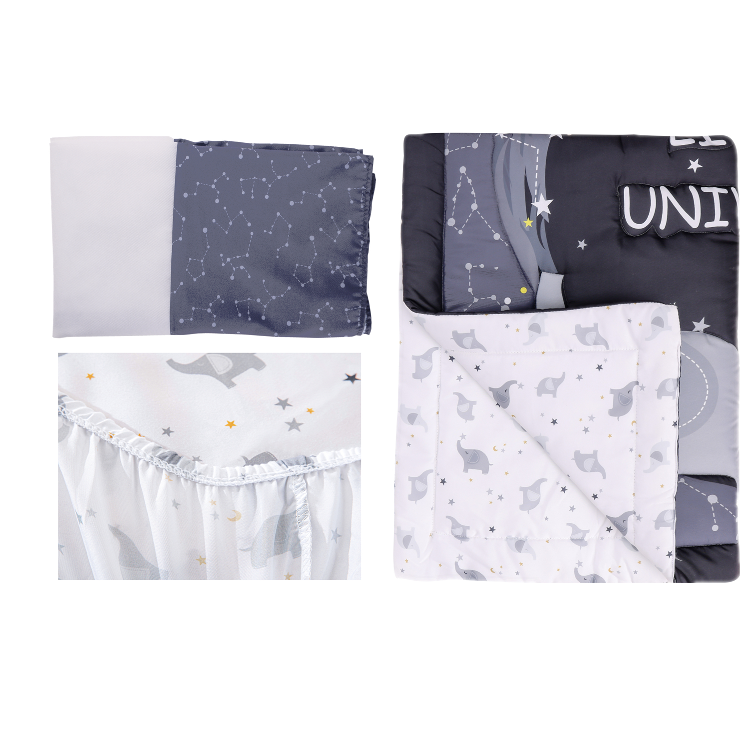 3Pcs Cosmic theme newborn Crib - đánh giá và giá Baby Nursery Themes Girl