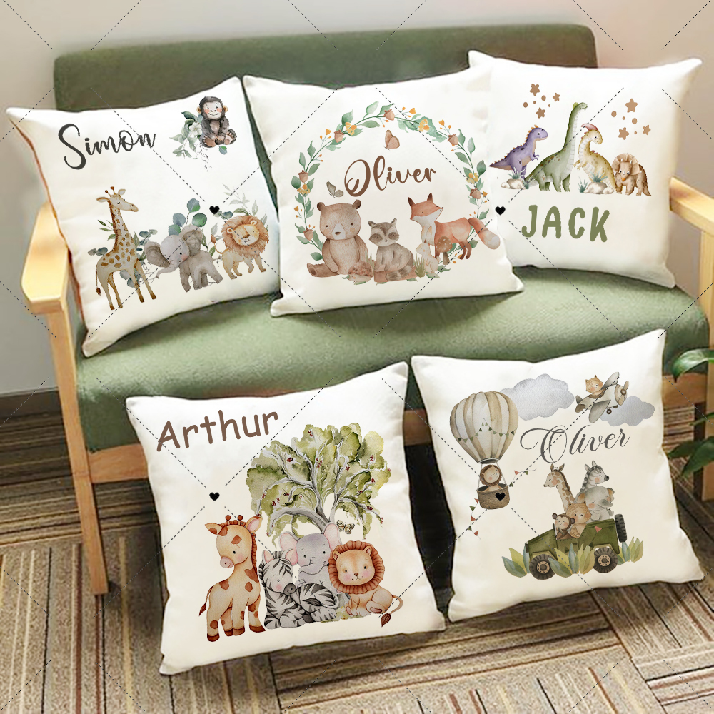 Personalised Woodland Animal P - đánh giá và giá Baby Nursery Cushion