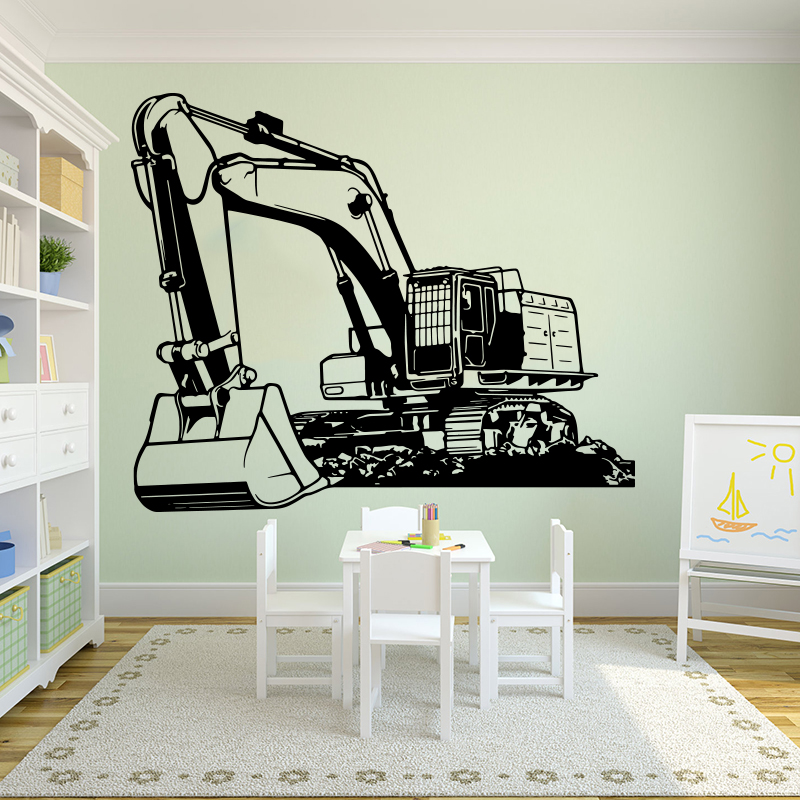Large Heavy Equipmen Excavator - đánh giá và giá Baby Nursery Wall Mural
