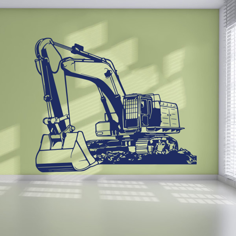 Large Heavy Equipmen Excavator - đánh giá và giá Baby Nursery Wall Mural