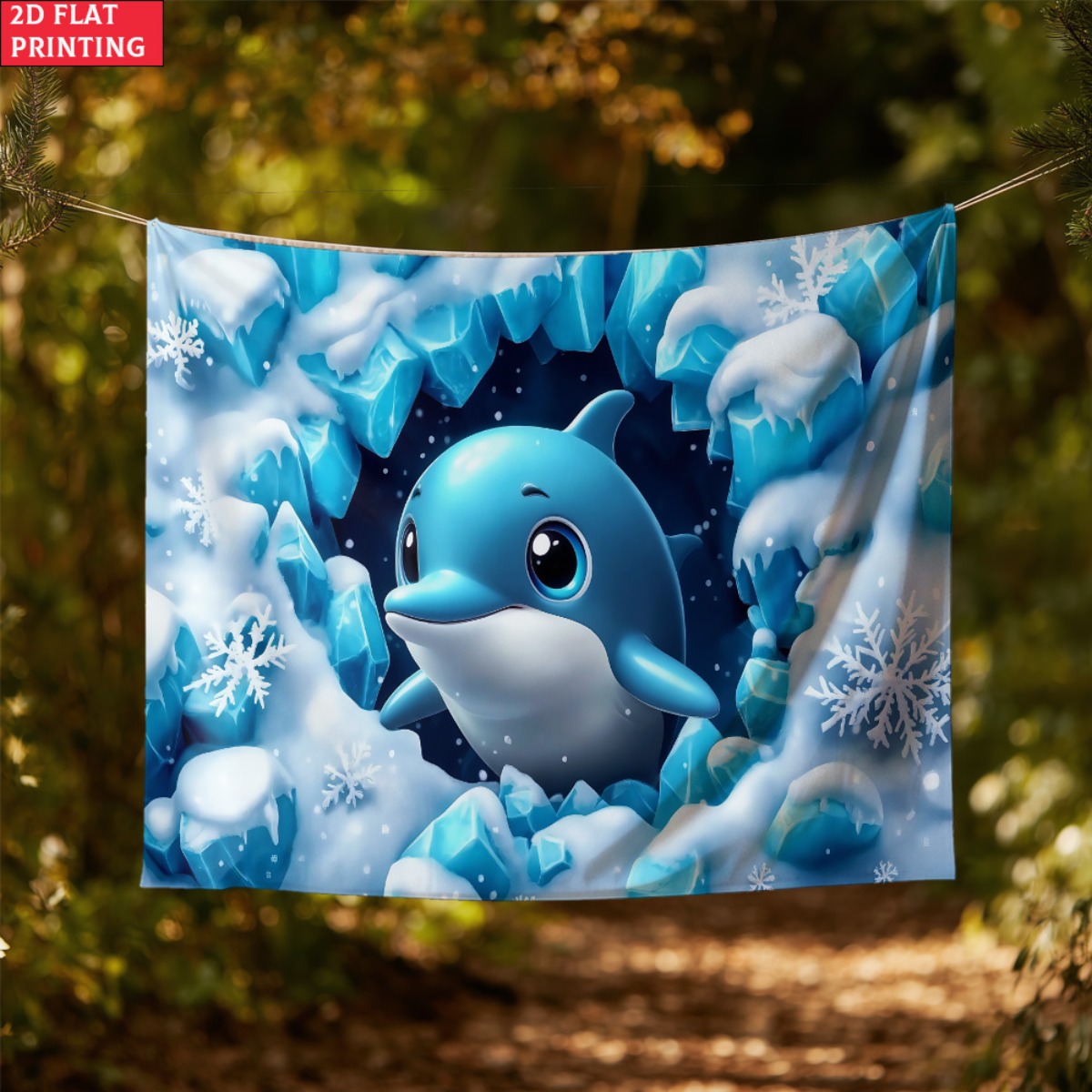 Dolphin Tapestry Cartoon Dolph - đánh giá và giá Baby Nursery Ocean Theme