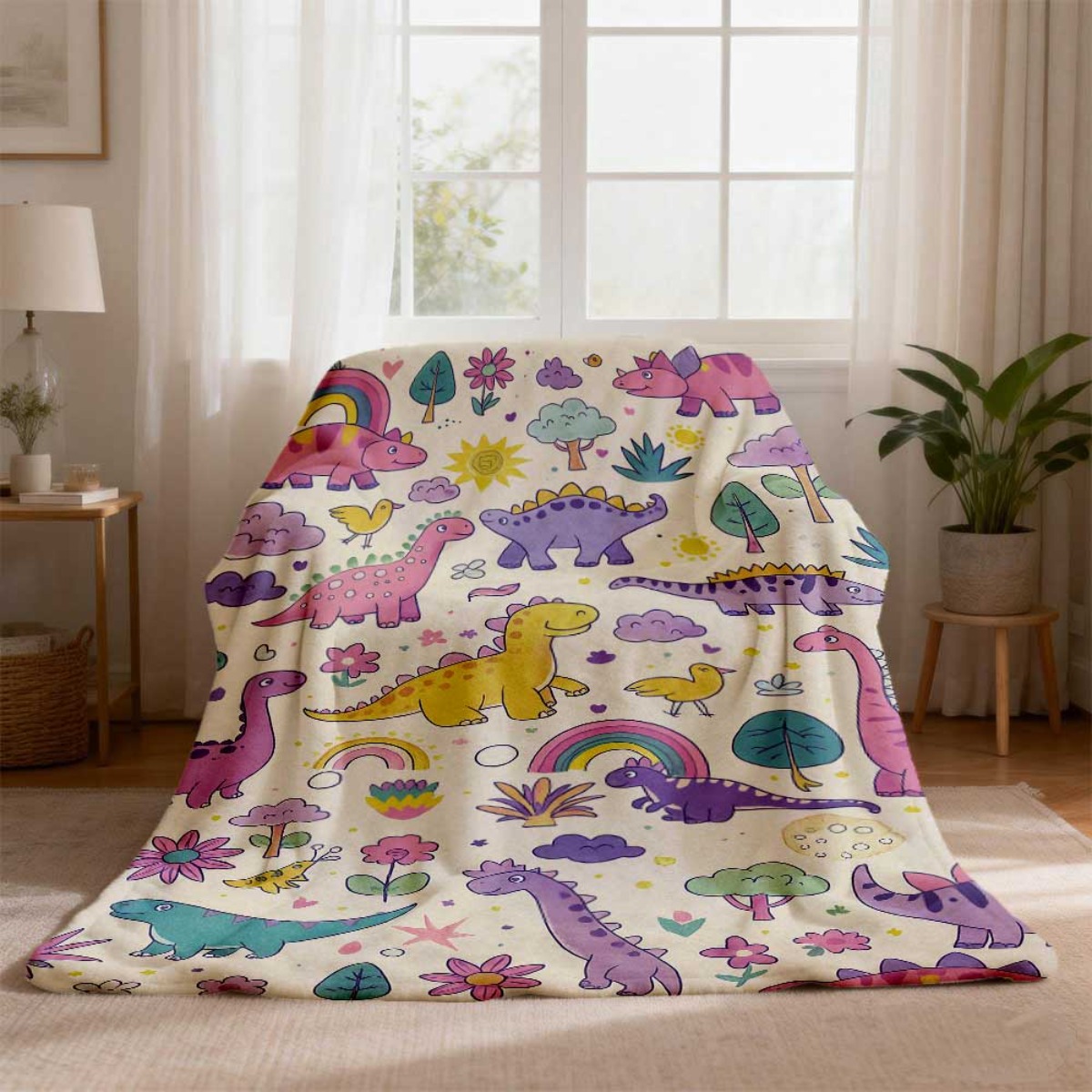 Super Cute Dinosaur Rainbow Th - đánh giá và giá Baby Nursery Themes Girl