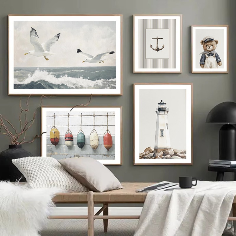 Neutral Nautical Nursery Art V - đánh giá và giá Baby Nursery Vintage