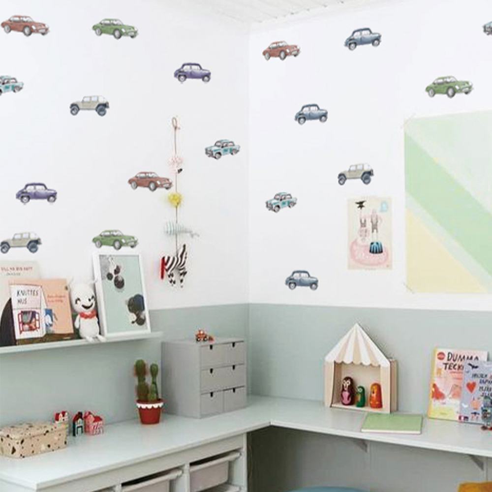 Cartoon Kids Transport Car Tru - đánh giá và giá Baby Nursery Wall Mural