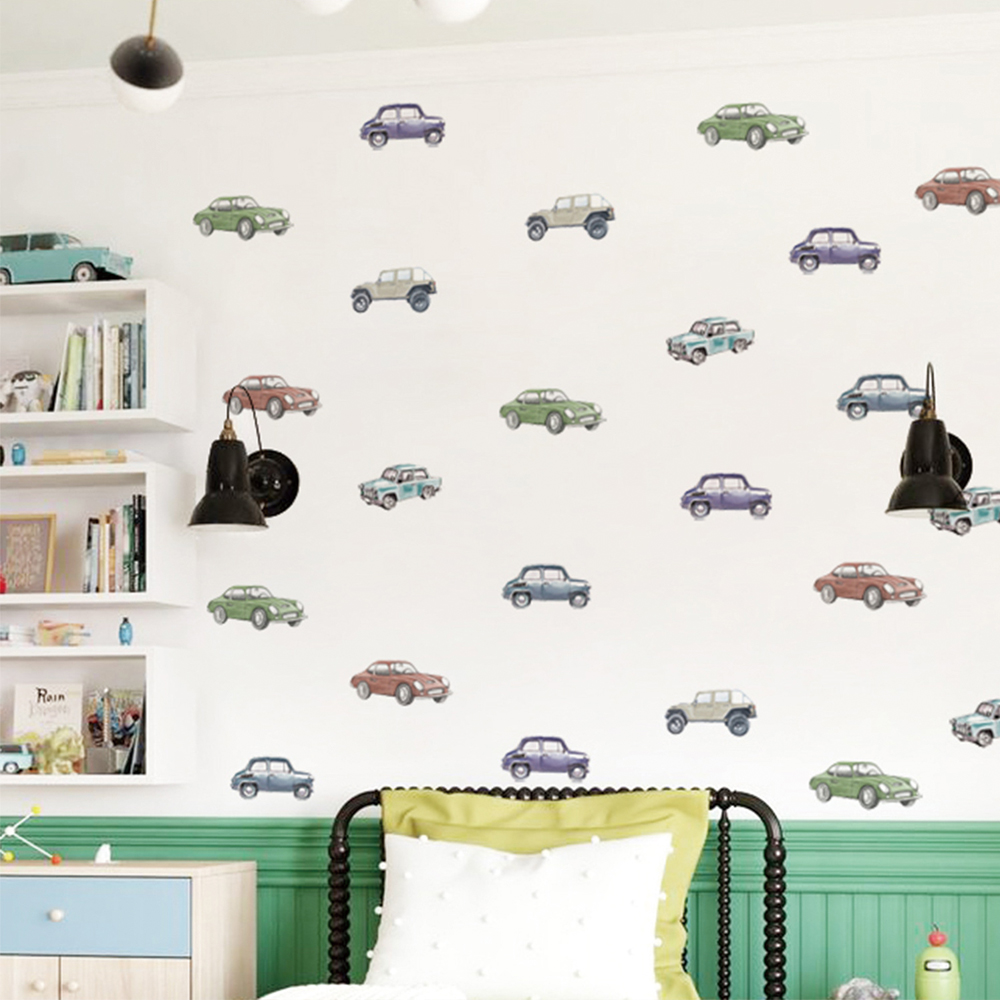 Cartoon Kids Transport Car Tru - đánh giá và giá Baby Nursery Wall Mural