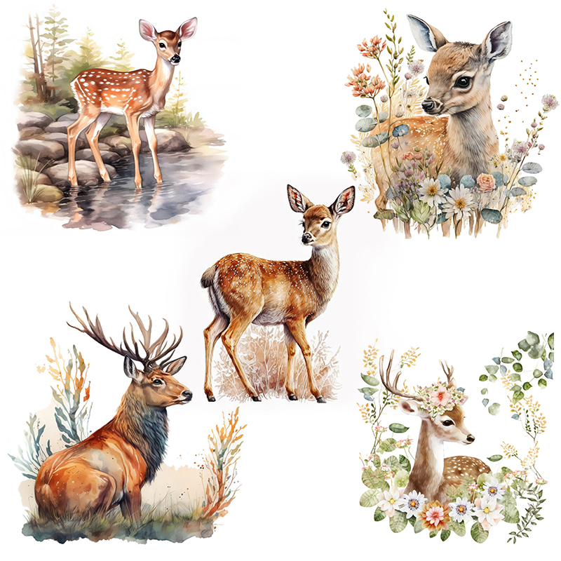C400#Cute Deer Wall Sticker Ki - đánh giá và giá Baby Nursery Wall Mural