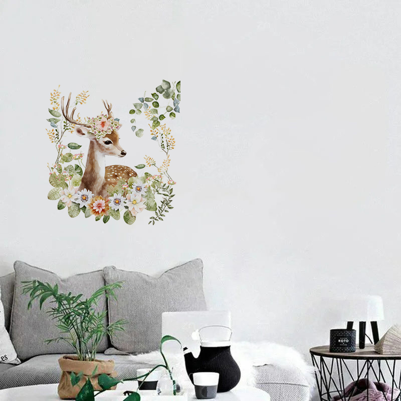 C400#Cute Deer Wall Sticker Ki - đánh giá và giá Baby Nursery Wall Mural