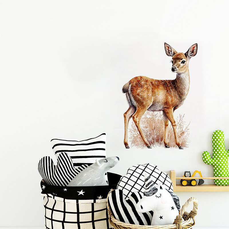 C400#Cute Deer Wall Sticker Ki - đánh giá và giá Baby Nursery Wall Mural