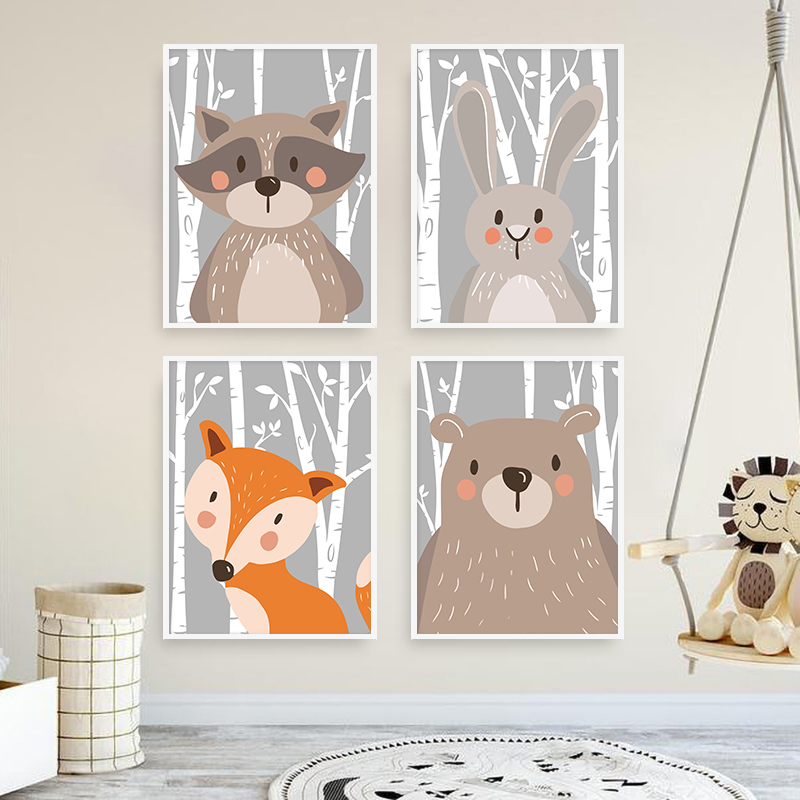 Forest Animals Poster Prints B - đánh giá và giá Baby Nursery Mirror