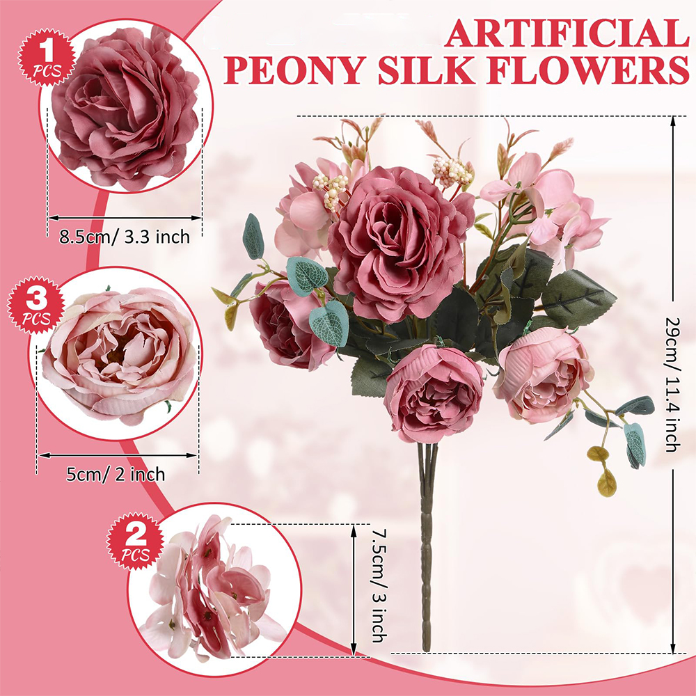 1pcs Vintage Peony Artificial  - đánh giá và giá Baby Nursery Vintage