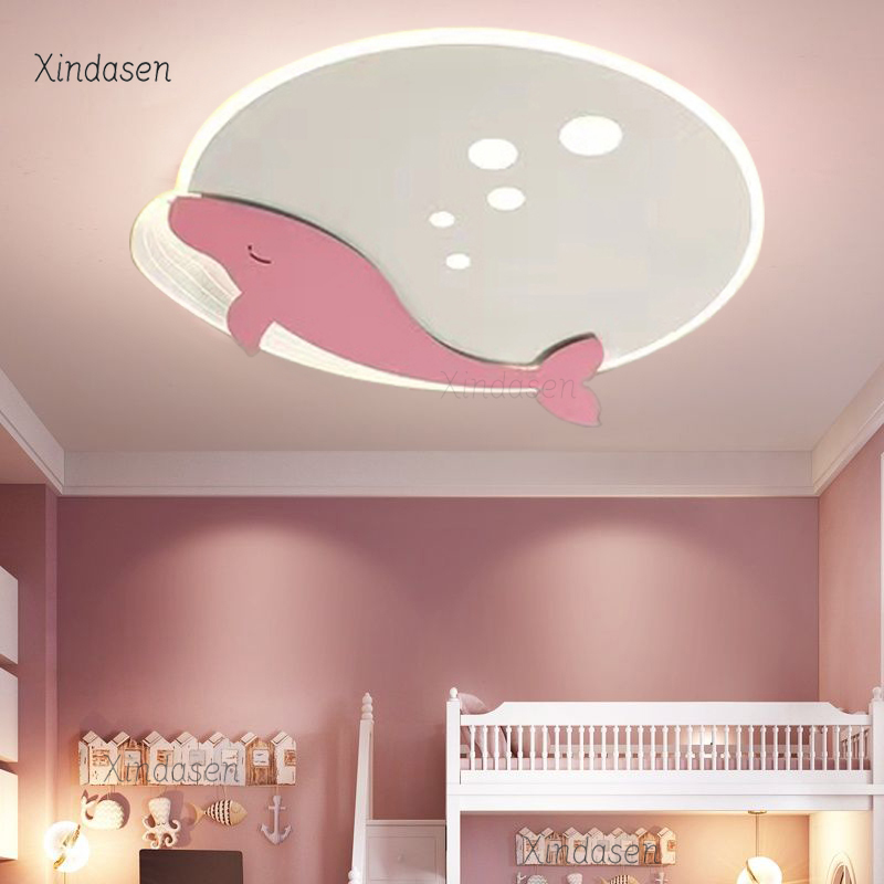 Kids Room Ceiling Light Whale  - đánh giá và giá Baby Nursery Pink