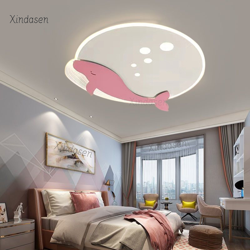 Kids Room Ceiling Light Whale  - đánh giá và giá Baby Nursery Pink