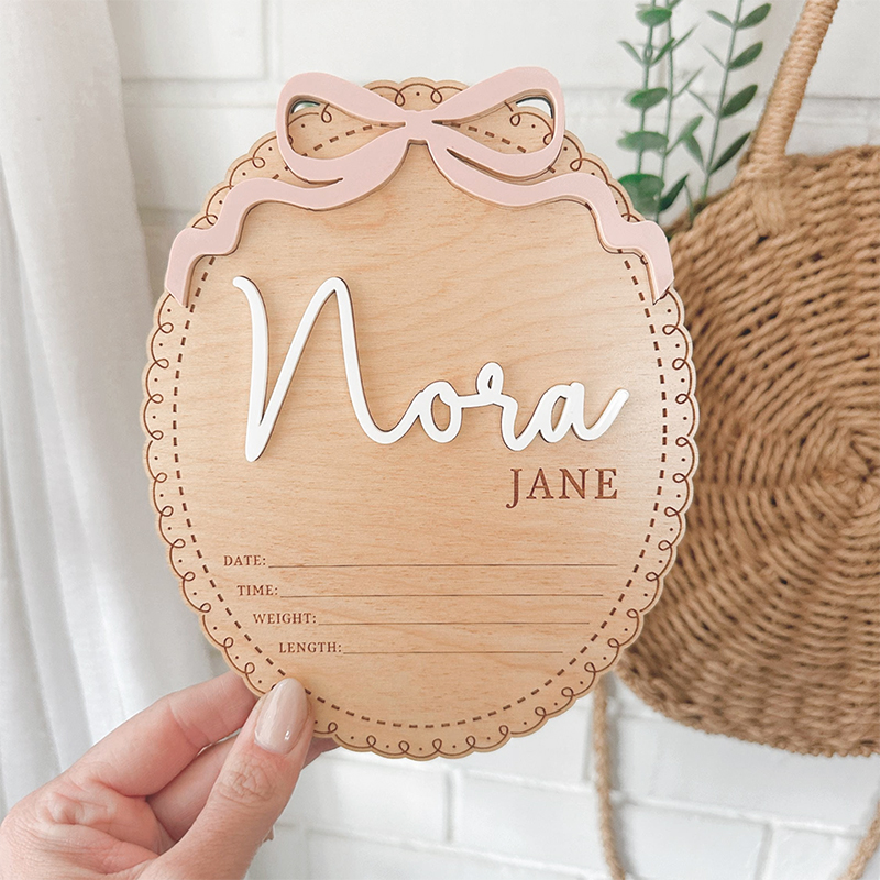 Custom Wooden Baby Name Sign B - đánh giá và giá Baby Nursery Pink