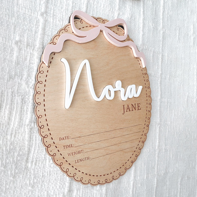 Custom Wooden Baby Name Sign B - đánh giá và giá Baby Nursery Pink