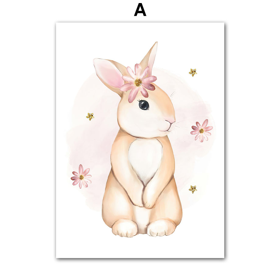 Cute Watercolor Rabbit Rainbow - đánh giá và giá Baby Nursery Mirror