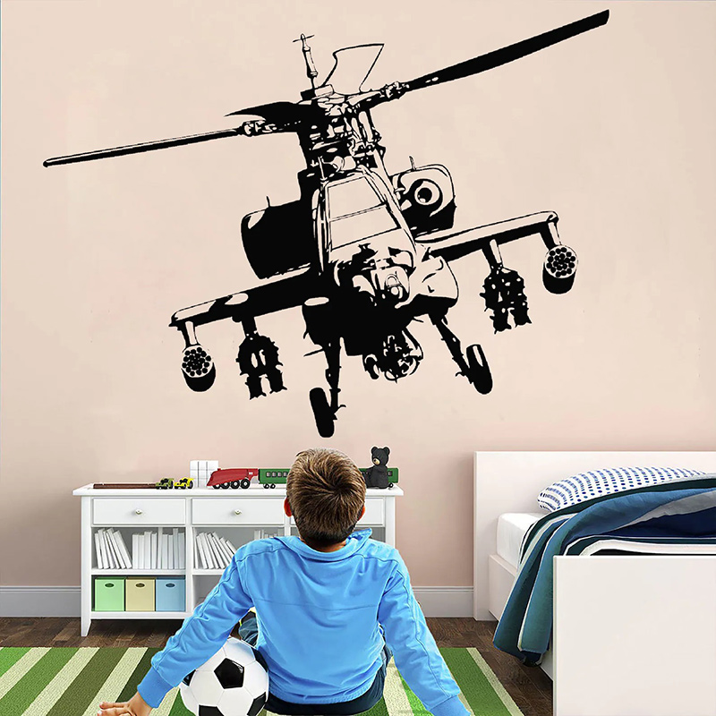 Helicopter Military Wall Decal - đánh giá và giá Baby Nursery Wall Mural