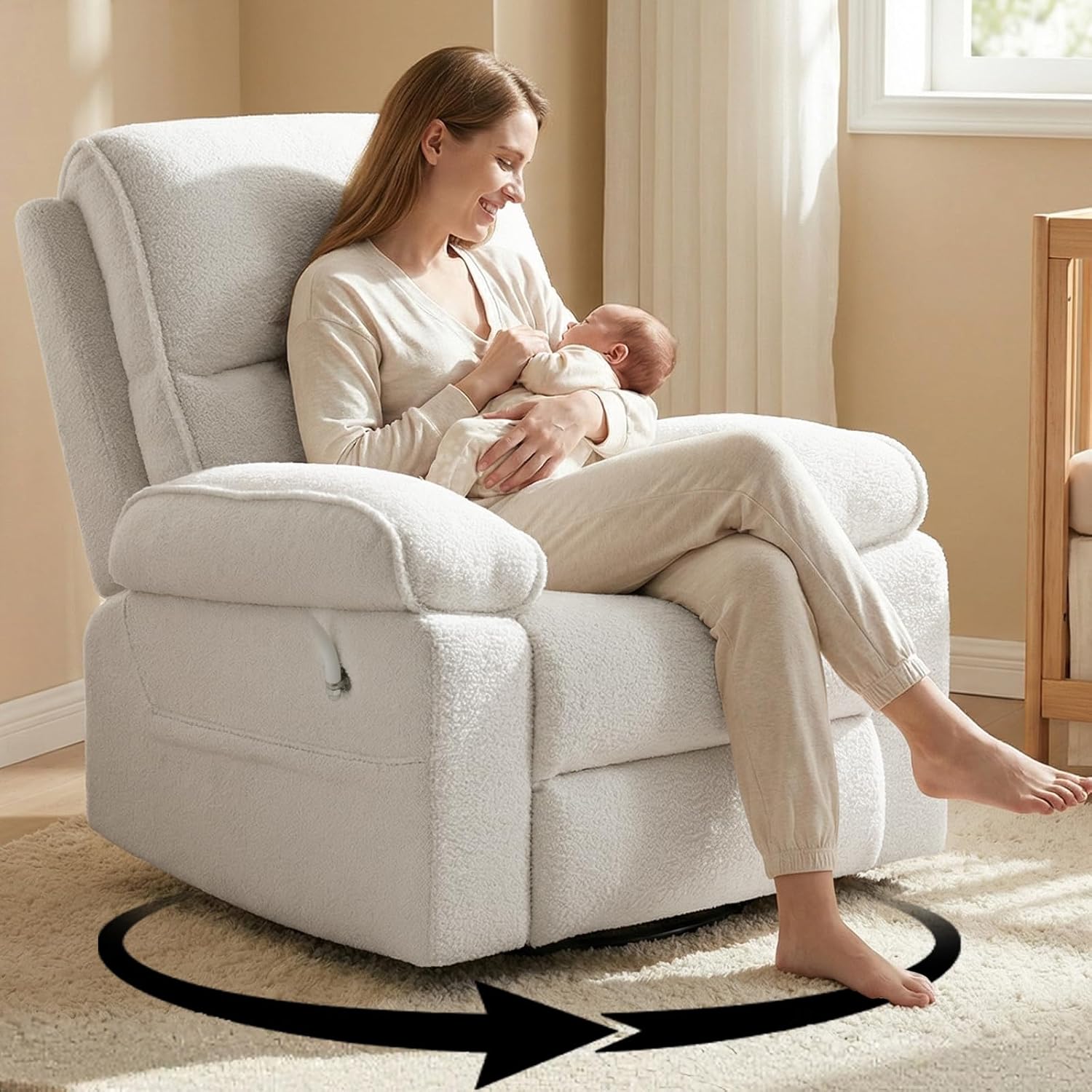 360° Swivel Rocker Recliner Nu - đánh giá và giá Baby Nursery Glider Chair