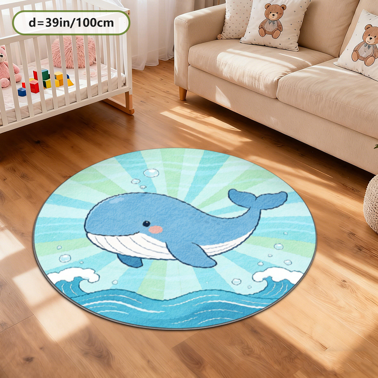 Soft Whale Ocean Round Rug for - đánh giá và giá Baby Nursery Ocean Theme