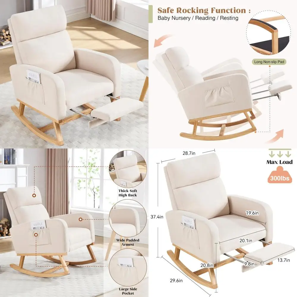 Nursing Glider Rocking Chair W - đánh giá và giá Baby Nursery Glider Chair