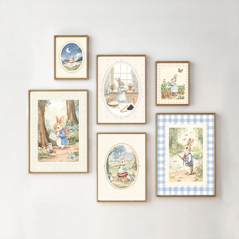 Vintage Boho Blue Plaid Rabbit - đánh giá và giá Baby Nursery Vintage