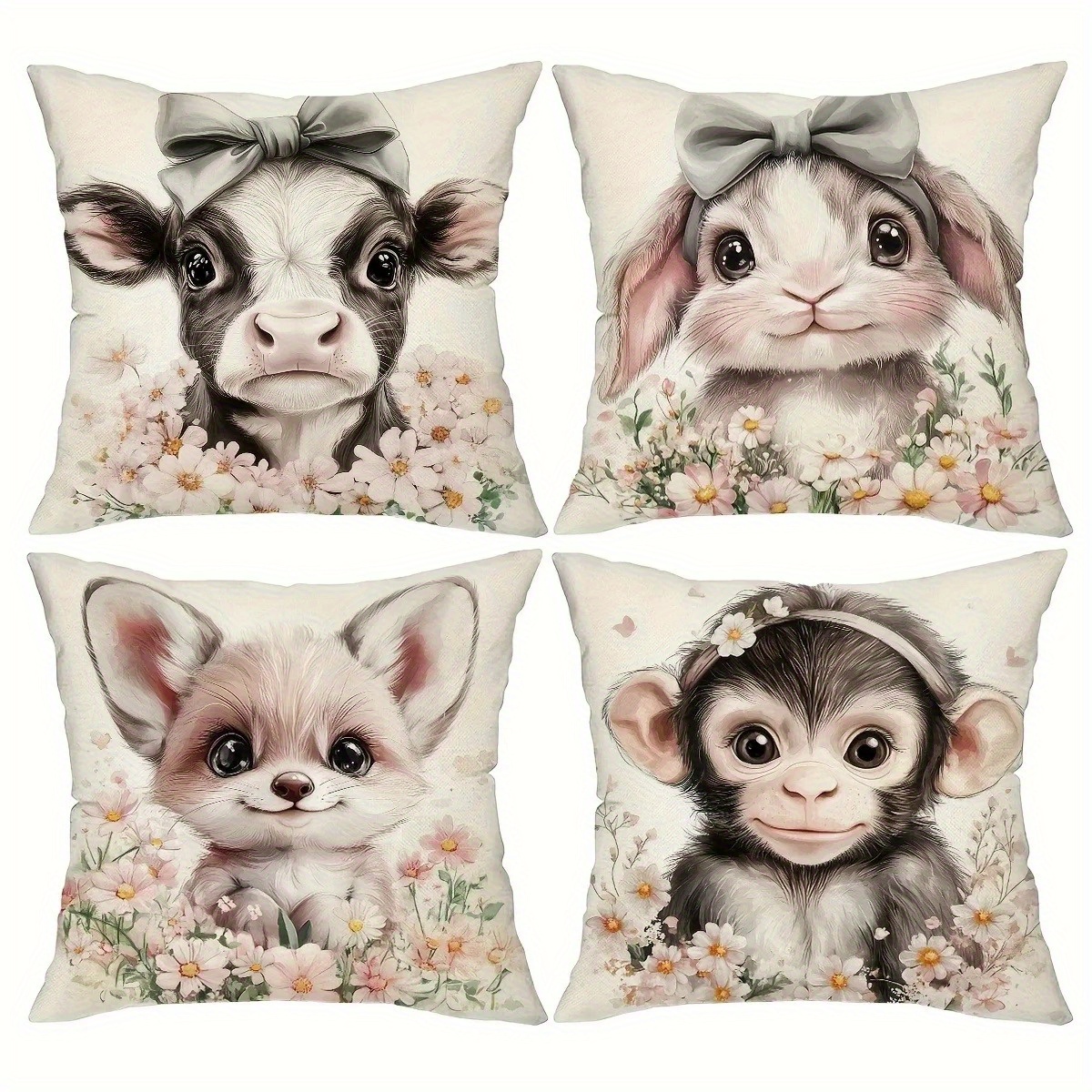 Cute Baby Farm Animal Throw Pi - đánh giá và giá Baby Nursery Cushion