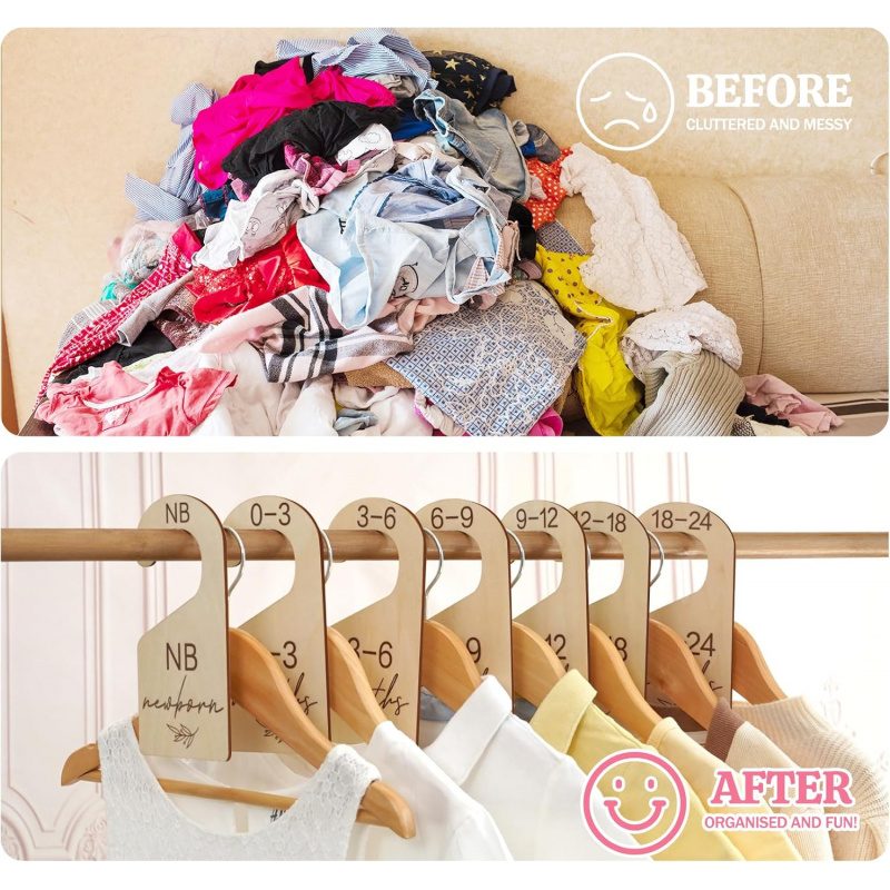 7PCS/SET Baby Closet Dividers  - đánh giá và giá Closet Organizer Baby